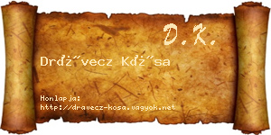 Drávecz Kósa névjegykártya